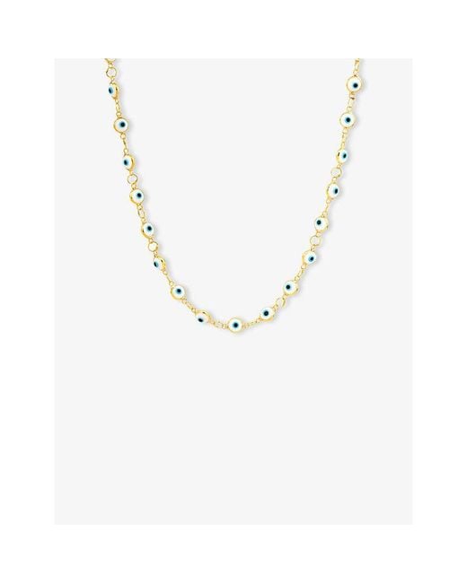 La Maison Du Couturier Metallic Ece London The Nazar Ii 22Ct Vermeil Chain Necklace