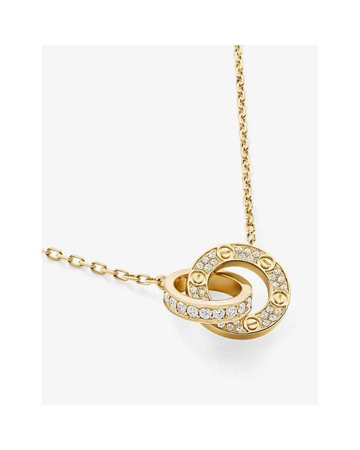 Cartier Metallic Love 18Ct- And 0.30Ct Diamond Necklace