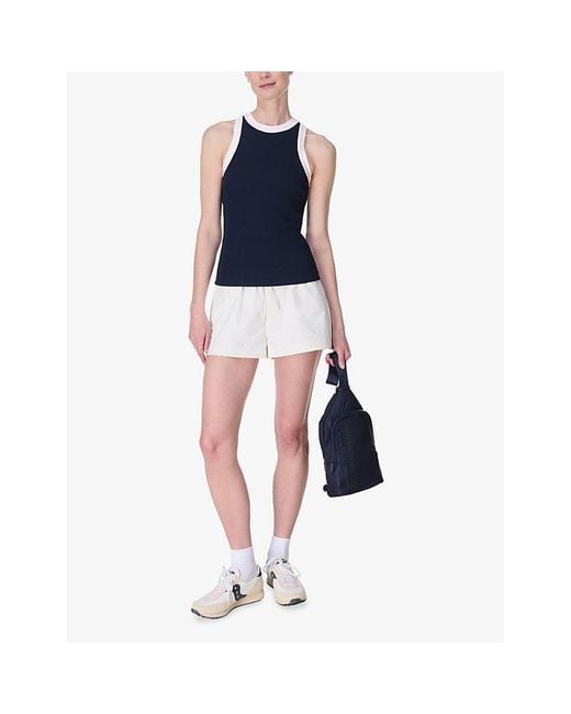 Sweaty Betty Blue Harper Racer Modal-Jersey Vest Top