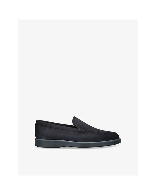 Magnanni Shoes Blue Paraiso Suede Loafers for men