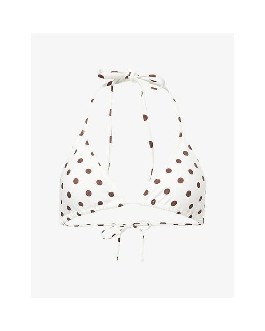 4th & Reckless White Emily Bikini Top