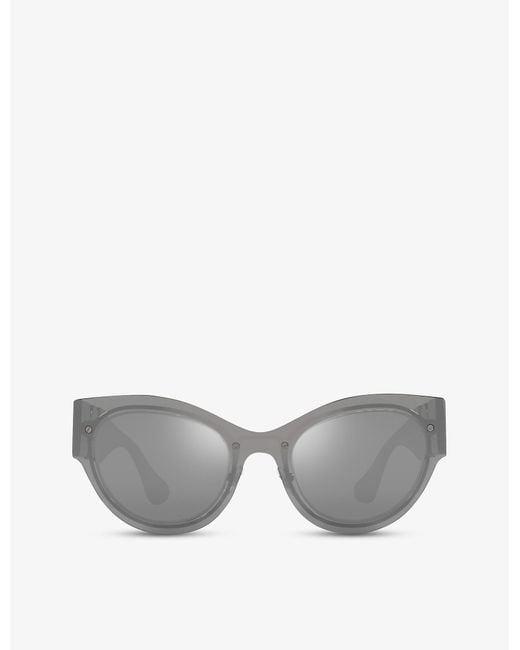 Versace Ve2234 Butterfly-shaped Metal And Acetate Frame in Grey (Gray ...