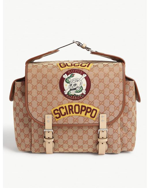 Gucci Multicolor Sciroppo Patch GG Canvas Backpack
