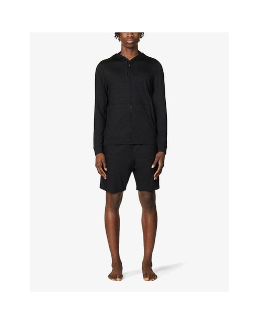 Derek Rose Black Basel Stretch-Modal Shorts for men