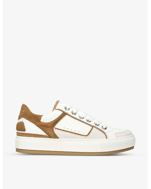 Kurt Geiger Southbank Contrast-panel Suede And Leather Low-top Trainers ...