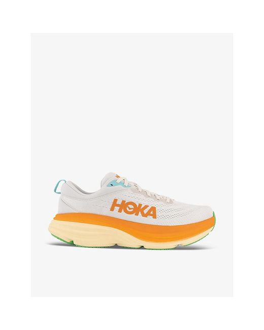 Hoka One One Yellow Bondi 8 Lightweight Recycled-polyester-blend Low-top Trainers for men