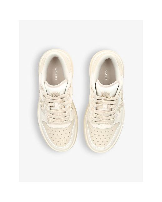 Amiri White Classic Logo-embellished Leather Low-top Trainers