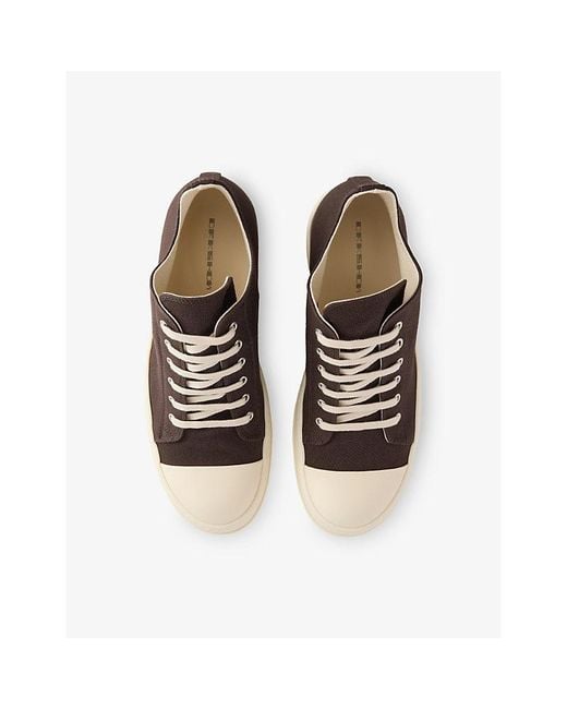 Rick Owens Brown Low Denim Trainers for men