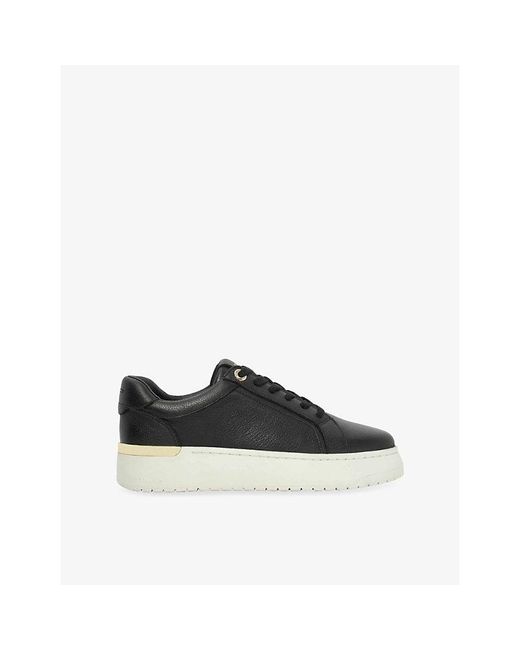 Dune Black Emeelia Leather Trainers