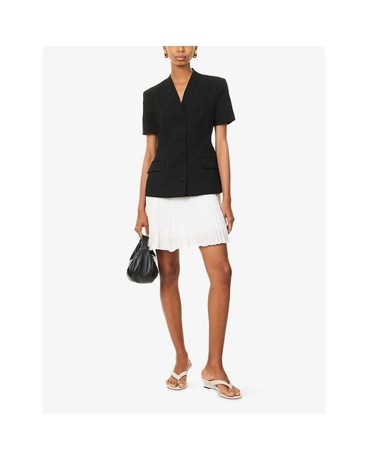 Jonathan Simkhai Black Leah Blazer Crepe Mini Dress