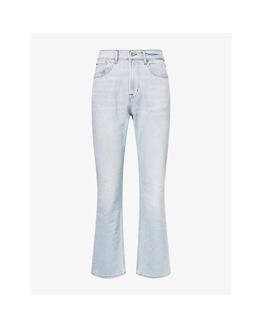 7 For All Mankind Blue Easy Straight-Leg Denim Jeans for men