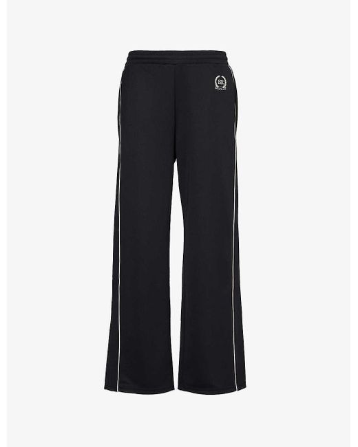 Sporty & Rich Blue Straight-leg Mid-rise Woven Trousers