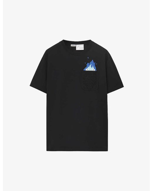 Loewe X Howl's Moving Castle Calcifer Cotton-blend T-shirt in