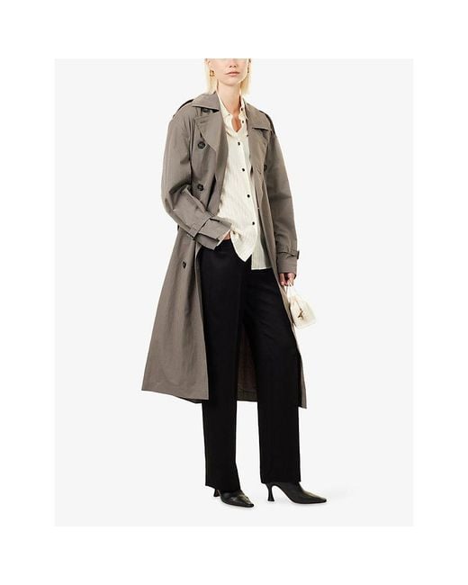 Theory Black Straight-Leg Tailored Crepe Trousers