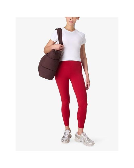 Sweaty Betty White Athlete Seamless Stretch-Woven T-Shirt