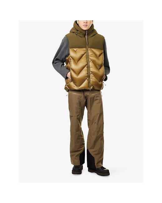 Black Crows Green Plumis Hooded Shell-Down Vest for men