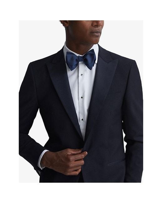 Reiss Blue Boyle Grosgrain Silk Bow Tie for men