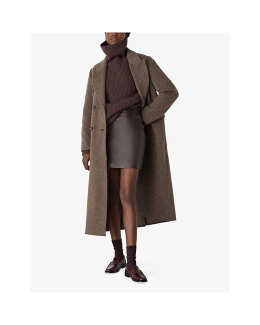 Whistles Brown Heavy Roll-Neck Wool Jumper