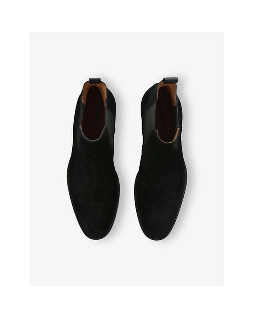 Magnanni Shoes Black Kliff Suede Chelsea Boots for men