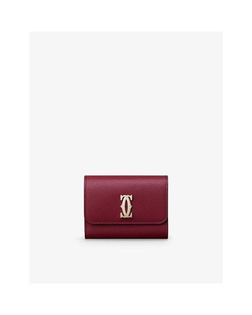 Cartier Red C De Mini Leather Wallet