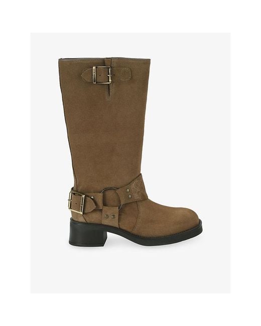 Steve Madden Green Bonetta High-Leg Suede Boots