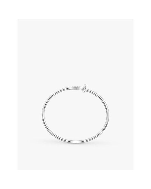 Cartier White Juste Un Clou 18Ct- And 0.18Ct Brilliant-Cut Diamond Bracelet