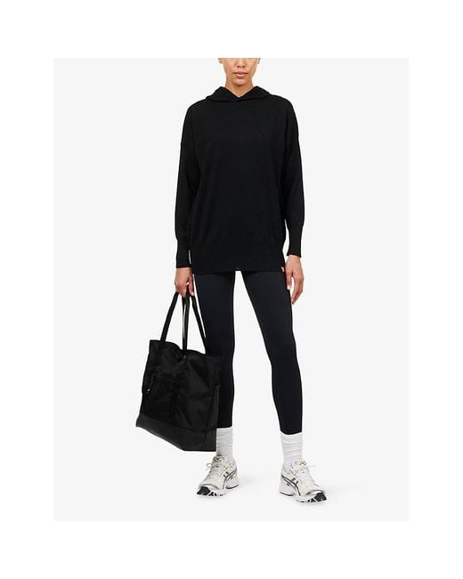 Now You Live Black Beeby Knitted Merino-Wool Hoody