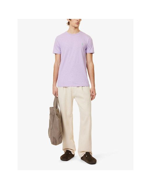 Polo Ralph Lauren Purple Brand-embroidered Short-sleeve Cotton-jersey T-shirt Xx for men