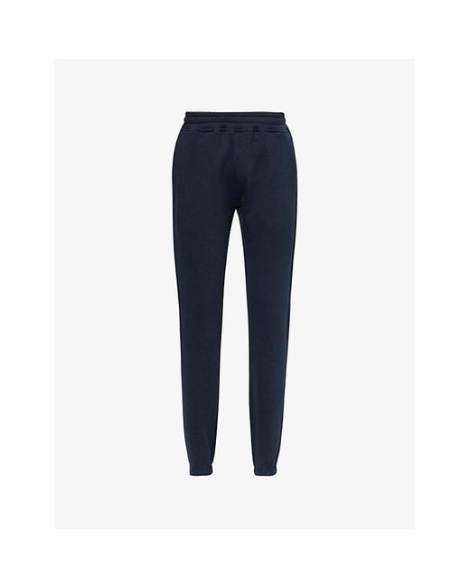 Arne Blue Relaxed Elasticated-Waist Cotton-Blend Jogging Bottoms for men