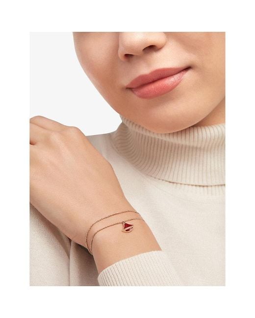 BVLGARI White Divas Dream 18Ct Rose- And Carnelian Bracelet