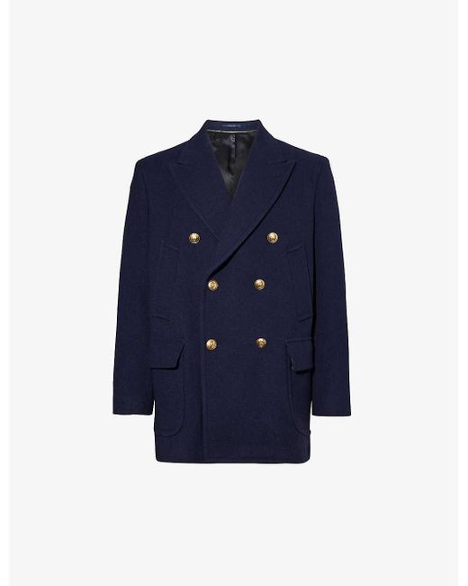 Gucci double breasted wool coat top