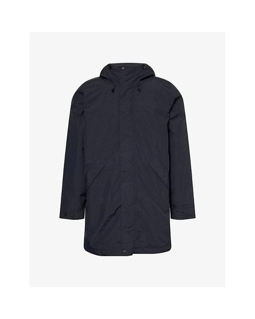 FINISTERRE Blue Solway Waterproof Longline Parka Coat for men