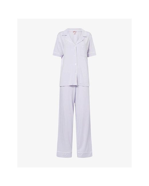 Eberjey White Gisele Short-Sleeve Stretch-Jersey Pyjama Set
