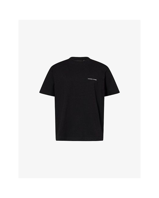 Canada Goose Black Novo Graphic-Print Cotton-Jersey T-Shirt for men