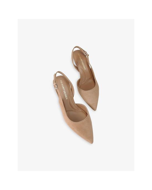 KG by Kurt Geiger Natural Aria Low 2 Faux-Suede Courts