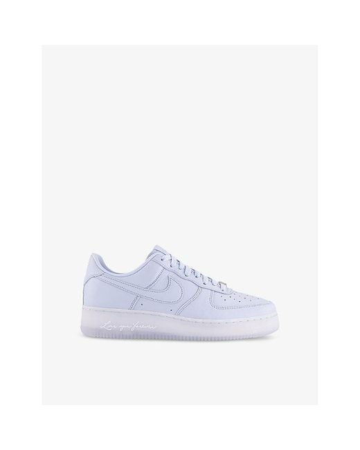 Nike Blue Nocta Air Force 1 Leather Low-Top Trainers for men