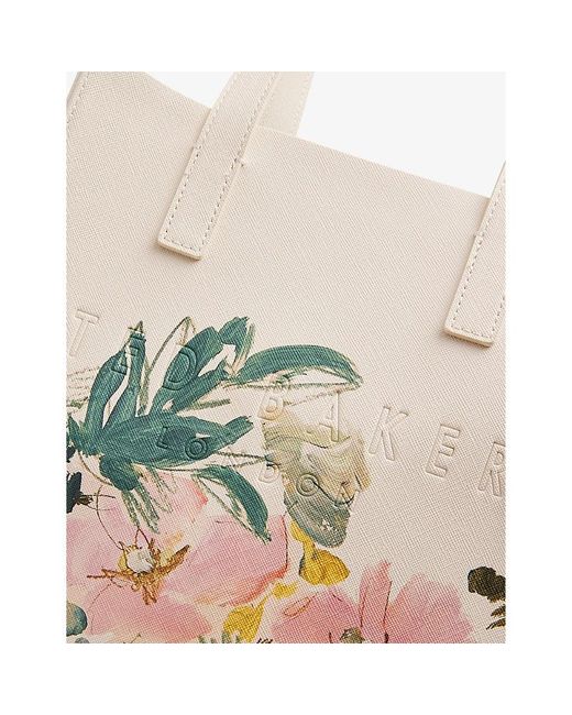 Ted Baker White Meaicon Small Painted-meadow Icon Bag