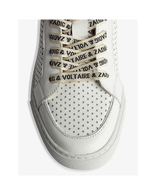 Zadig & Voltaire White Zv1747 High Flash High-Top Leather Trainers