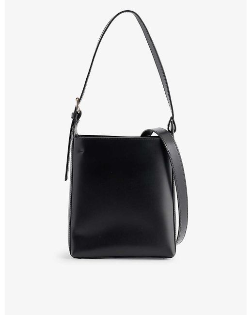 A.P.C. Black Virginie Small Leather Shoulder Bag