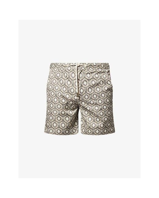 Orlebar Brown Gray Bulldog Passetto Printed Swim Shorts for men