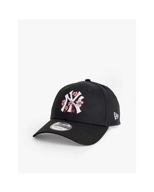 KTZ Black 9forty New York Yankees Floral Cotton-twill Cap for men