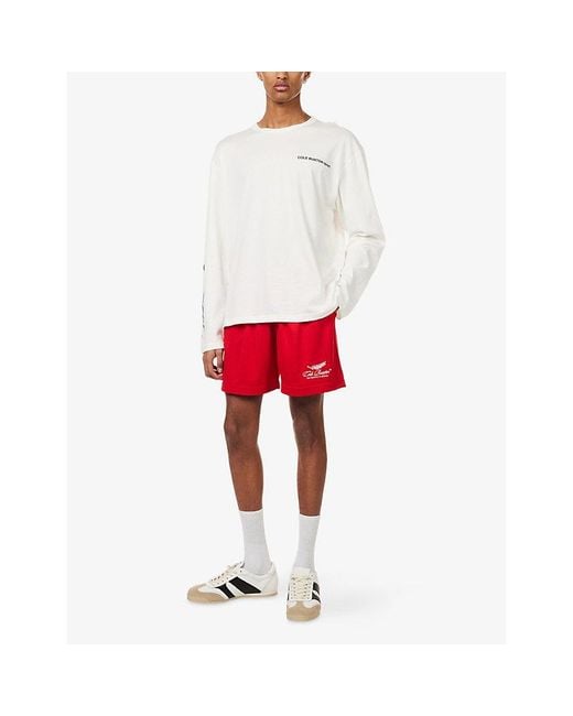 Cole Buxton White Sport Long-Sleeve Cotton-Jersey T-Shirt for men