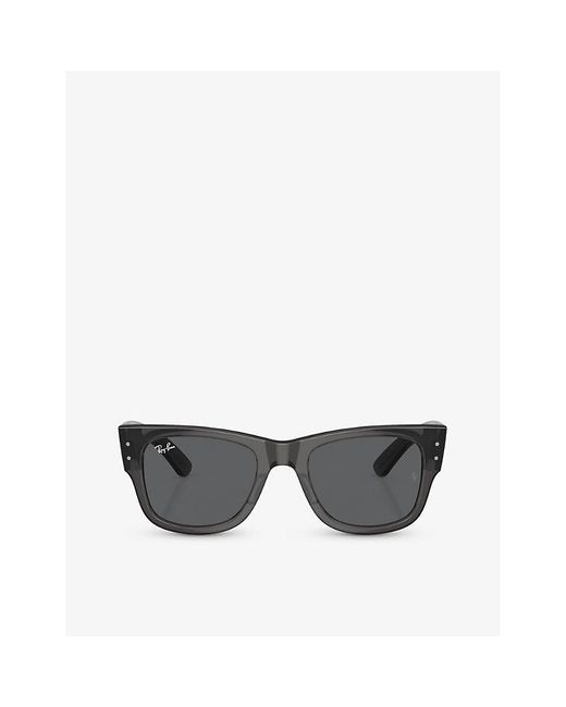 Ray-Ban Gray Rb0840s Mega Wayfarer Square-frame Sunglasses