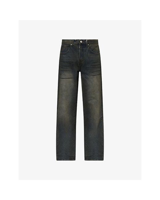 Basket Case Black Lax Straight-Leg Denim Jeans for men