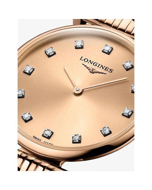 Longines Metallic L4.209.1.90.8 La Grande Classique La Grande Classique Rose Pvd Coated Stainless-Steel And 0.048Ct Diamond Quartz Watch