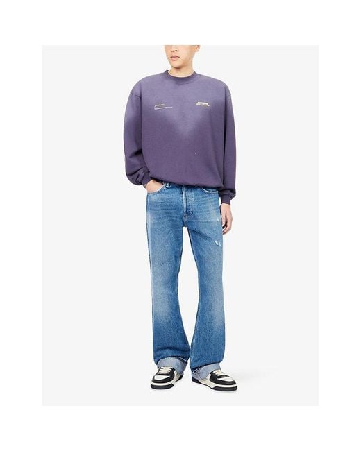Represent Purple Patron The Club Relaxed-Fit Cotton-Jersey Sweatshirt for men