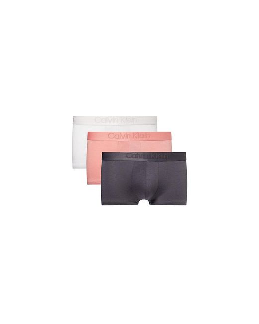 Calvin Klein Pink Low-Rise Logo-Waistband Stretch-Jersey Trunks for men