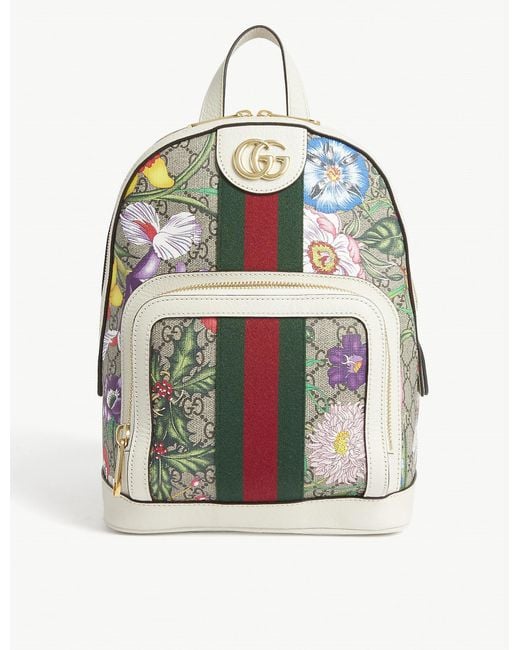 Gucci Flora And GG Supreme Backpack