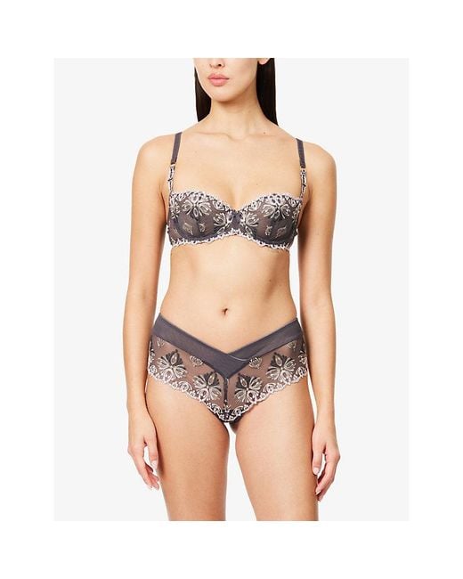 Chantelle Gray Champs Elysees Shorty Lace Briefs
