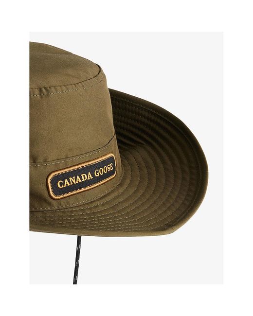 Canada Goose Green Venture Logo-badge Woven-blend Bucket Hat for men
